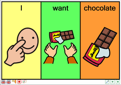 I want chocolate communication board