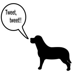 Dog goes 'tweet'?!